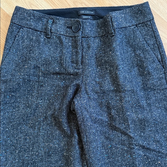 The Limited Gray Wool Wide-Leg Trousers Cassidy Fit Size 2 - Picture 2 of 6